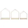 Image de Lot de 3 Étagères Murales Maison 28cm Rose