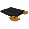 Image de Jeté de Canapé Coton Pompons 130x150cm Noir