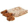 Image de Plaid en Coton Imprimé Suli 120x150cm Ocre