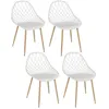 Image de Lot De 4 Chaises - Home Deco Factory - Malaga - Blanches