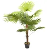 Image de Plante Artificielle - HOME DECO FACTORY - Palmiers - Vert et Marron - H125 cm