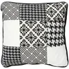 Image de Coussin Déco - PARIS PRIX - Patchwork - 40x40cm - Noir & Blanc - Déhoussable