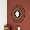 Image de Miroir - HOME DECO FACTORY - Filaire et Jonc - Noir et Beige