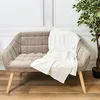 Image de Plaid - HOME DECO FACTORY - Gaze de Coton - Blanc