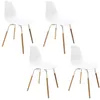 Image de Lot De 4 Chaises - Home Deco Factory - Pp Phenix - Scandinaves - Blanches