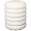 Image de Pouf - Home Deco Factory - Freya - Rangement - Bouclette - Blanc
