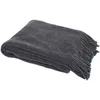 Image de Plaid - HOME DECO FACTORY - Chenille - Franges - Gris