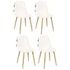 Image de Lot de 4 Chaises - HOME DECO FACTORY - Lagos - Design Original - Beige et Noir