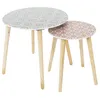 Image de Tables gigognes en bois Patio (Lot de 2) Multicolore
