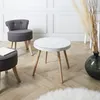 Image de Table Basse - Home Deco Factory - Arabesque - Tendance - Beige Et Blanc