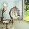 Image de Fauteuil - Home Deco Factory - Cancun - Oeuf - Tressé - Marron Et Blanc