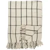 Image de Plaid - Home Deco Factory - Coton Imprimé - Beige Et Noir