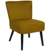 Image de Fauteuil Crapaud - HOME DECO FACTORY - GIULIA - Élégant - Jaune et Noir