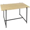 Image de Table Basse - Home Deco Factory - Loka - Design - Bois Et Métal - Marron Et Noir