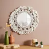 Image de Miroir - Home Deco Factory - Boho - Beige - 55 X 55 Cm