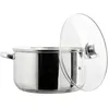 Image de Faitout - Cook Concept - 7 L - Métal - Argent - Couvercle En Verre