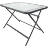 Image de Table - Home Deco Factory - Formentera - Verre Trempé - Pliable - Gris - 110 X 70 Cm