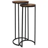 Image de Sellette - Home Deco Factory - Gigogne - Noir Et Marron