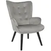 Image de Fauteuil - Home Deco Factory - Giulia - Velours - élégant - Gris