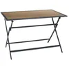 Image de Table - HOME DECO FACTORY - Barcelone - Pliable - Effet Bois - Gris