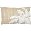 Image de Coussin - Home Deco Factory - Palmier - Brodé - Marron Et Blanc - 30 X 50 Cm