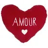 Image de Coussin - The Concept Factory - Coussin Et Plaid Sherpa Coeur - Rouge - 120 X 150 Cm