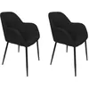 Image de Lot de 2 Fauteuils - HOME DECO FACTORY - Atome - Élégants - Confortables - Noirs