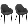 Image de Lot De 2 Fauteuils - Home Deco Factory - Atome - Ergonomiques - Gris