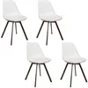 Image de Lot De 4 Chaises - Home Deco Factory - Scott - Transparente - Coussin Côtelé - Beige