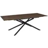 Image de Table Extensible - HOME DECO FACTORY - Tiffany - Moderne - Pratique - Marron et Noir