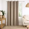 Image de Rideau 100% occultant - Effet chiné Taupe 140x180 cm