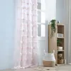 Image de Voilage pompons brodés Rose Clair 140x260 cm