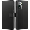 Image de Coque de protection - E.F.CONNECTION - pour Redmi Note 10/Note 10S - Noir - Effet cuir - Protection 360°