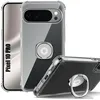 Image de Coque pour Google Pixel 10 Pro Antichoc Transparent avec Support Bague Argenté Réglable