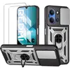 Image de Coque de Protection - E.F.CONNECTION - pour Xiaomi Redmi 15C - avec Cache Caméra - Argenté - 2 Vitres