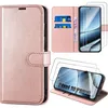 Image de Coque - E.F.Connection - pour Google Pixel 10 Pro XL - Protection Antichoc Synthécuir Rose - 2 Verres Trempés