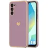 Image de Coque luxe - Booling - pour Samsung Galaxy A16 - Violet - Motif Coeur doré - Antichoc Souple
