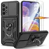 Image de Coque et Verres Trempés - pour Samsung Galaxy A23 5G - Noir - Antichoc - Caméra Coulissante