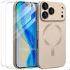 Image de Coque de Protection - E.F.Connection - pour iPhone 17 Pro Max - avec Anneau Magnétique Doré - 2 Vitres