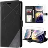 Image de Coque + 2 Verres Trempés pour Xiaomi Redmi Note 14 Pro 5G (pas pour 4G) Anti-Rayures Protection Synthécuir Noir