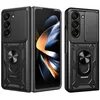 Image de Coque pour Samsung Galaxy Z Fold 7 - BOOLING - Antichoc avec Anneau Rotatif Protection Caméra - Noir