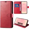 Image de Coque de Protection - BOOLING - pour Samsung Galaxy S25 FE - Flip Case Antichoc Effet Cuir Rouge