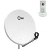 Image de Pack HDSAT Parabole satellite acier 80cm + LNB Single HD 4K idéal ASTRA EUTELSAT