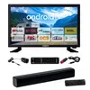 Image de Pack ANTARION TV LED 21.5 54cm Smart TV Camping 12V + Barre de Son Compacte