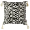 Image de The Home Deco Factory - Coussin à pompons Ethnique - L. 40 x l. 40 cm - Beige
