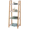 Image de Wenko - Etagère de salle de bain en bambou Finja - L. 43 x H. 112 cm - Blanc