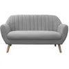 Image de The Home Deco Factory - Canapé 2 Places effet velours côtelé - Gris