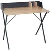 Image de The Home Deco Factory - Bureau industriel Brice - L. 90 x l. 84 cm - Gris