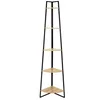 Image de Toilinux - Etagère dangle 5 niveaux en MDF et métal - Noir et beige