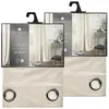 Image de Toilinux - Lot de 2 Rideaux occultants en polyester effet velours - Ivoire - 140 x 260 cm